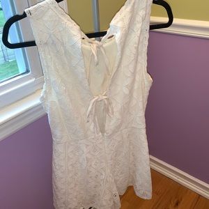 Off white lace romper